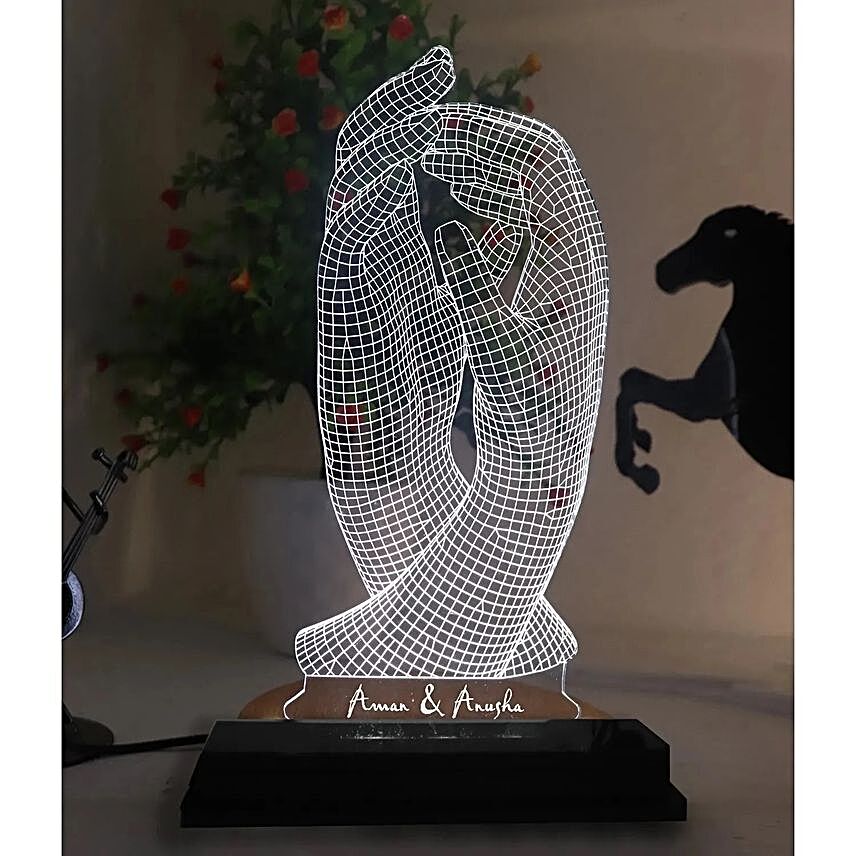 Personalised Love Hands LED Lamp