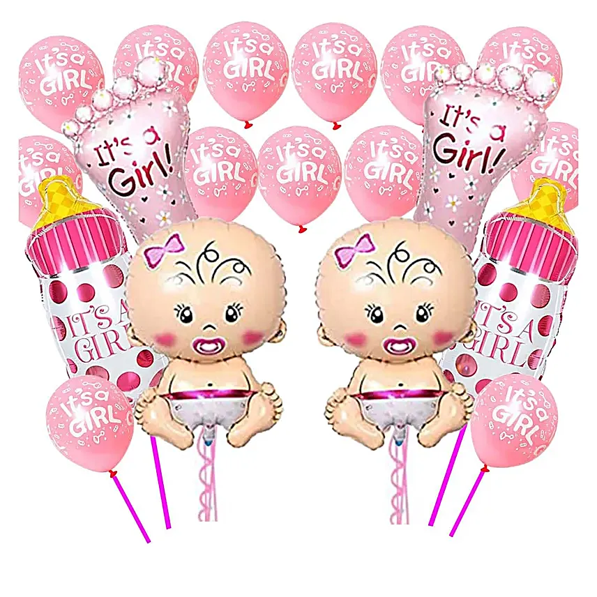 Its A Girl Baby Shower DIY Decoration Kit