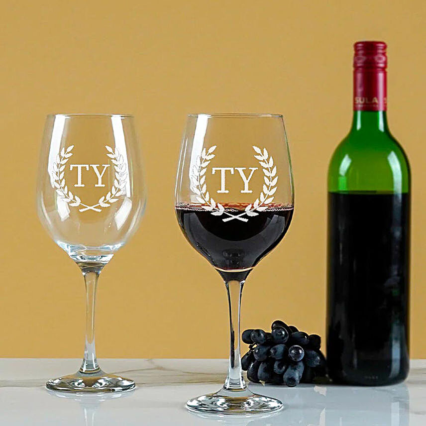 Engraved Wine Toasting Duo
