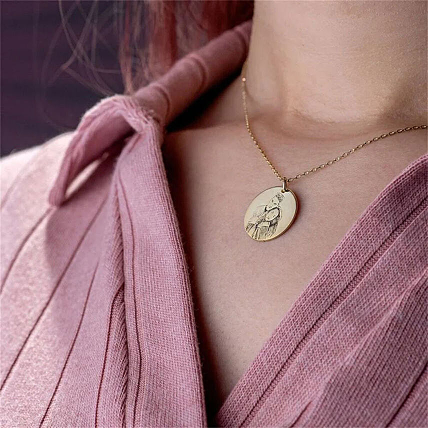 Personalised Photo Engraved Necklace