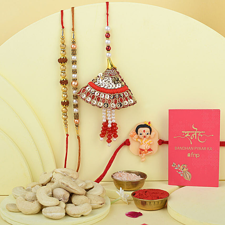 Sneh Blessed Family Rakhi Set & Premium Cashews