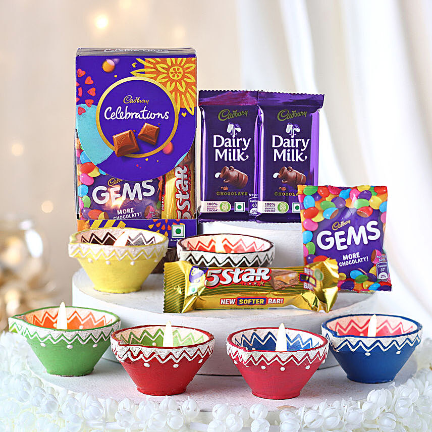 Vibrant Diwali Diyas & Cadbury Celebrations