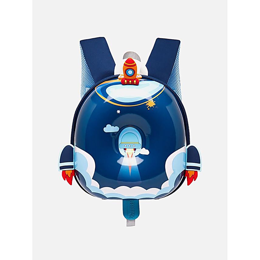 Rocket Theme Backpack- Blue