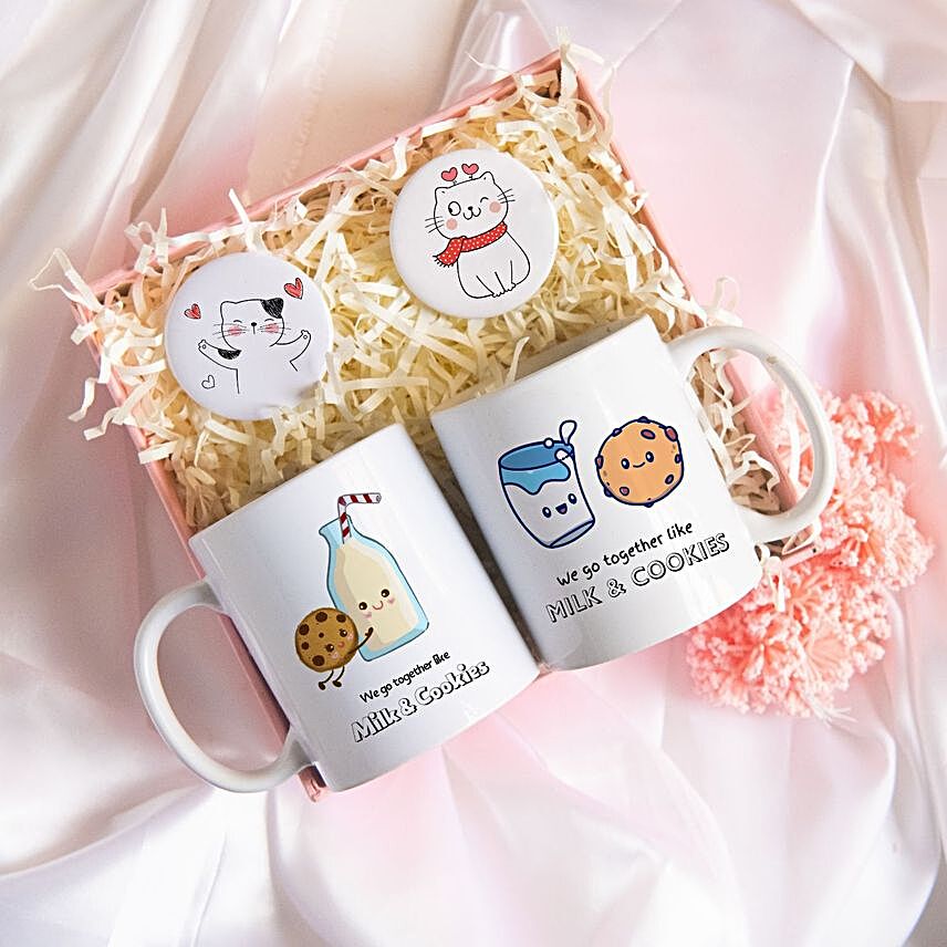 Personalised Couple Love Mugs Gift Box