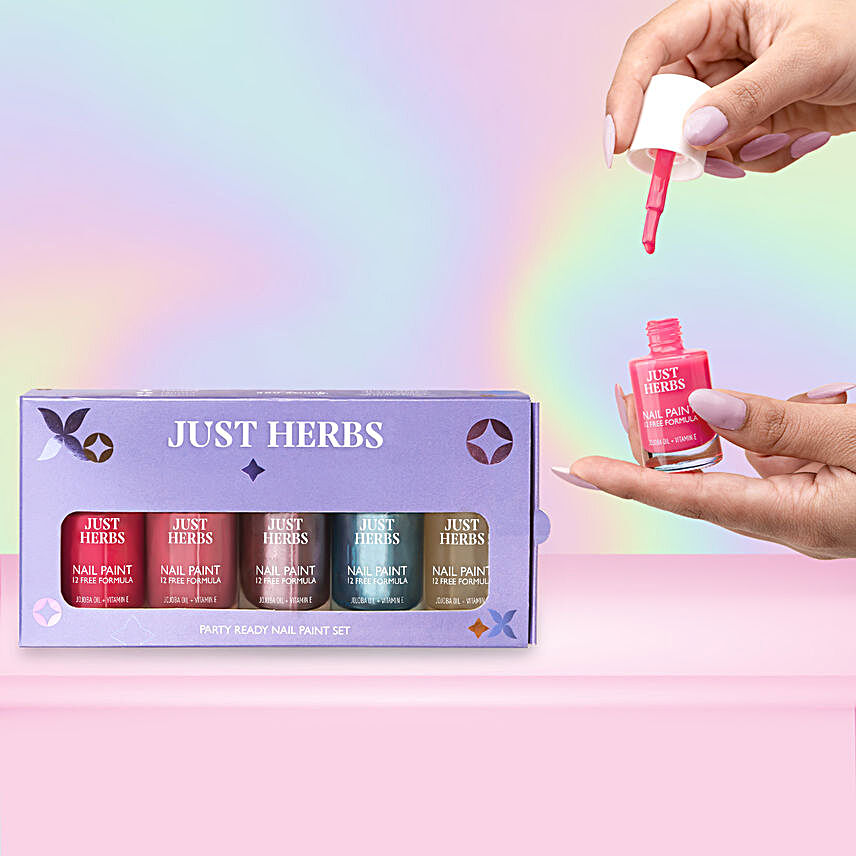 Just Herbs Party Ready Nail Paint Set For Her