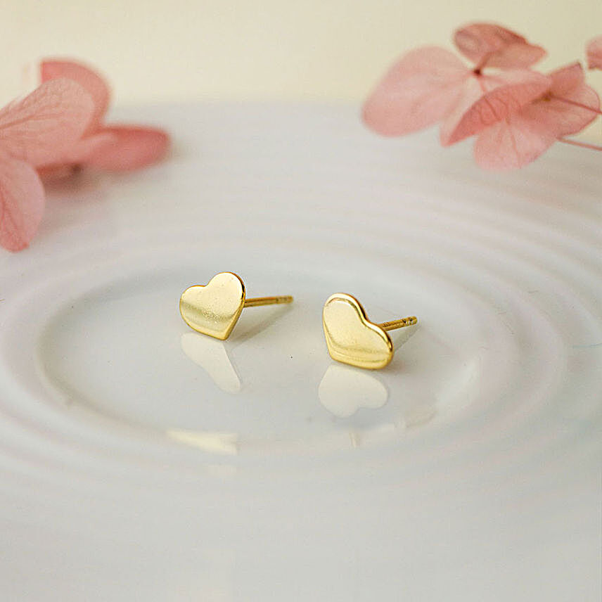 Classic Heart Earrings Gold