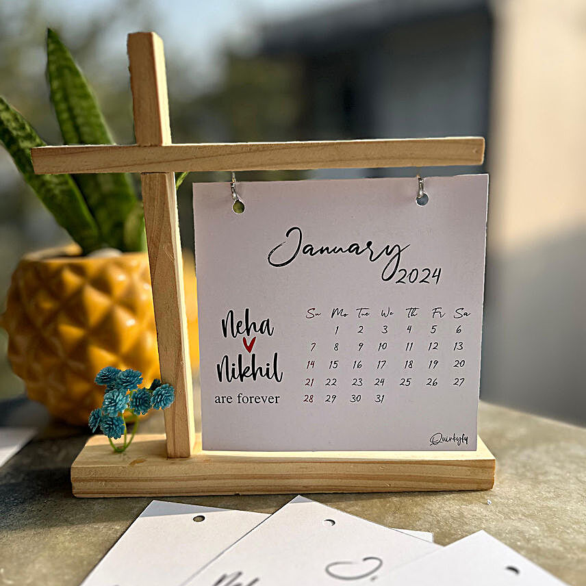 Personalised New Year Calendar For Couples