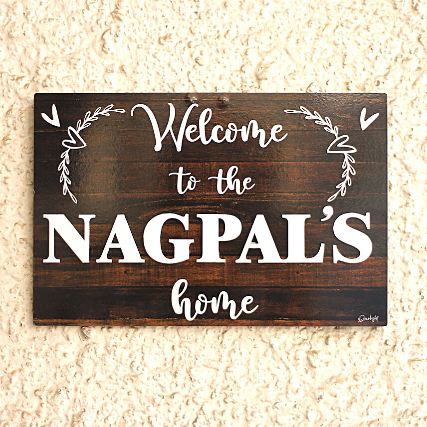 Personalised Welcome Home Nameplate