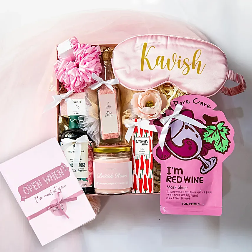 Personalised Pink Hamper For Her