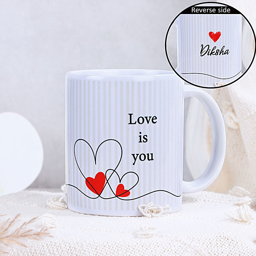 Love Is You Personalised Mug