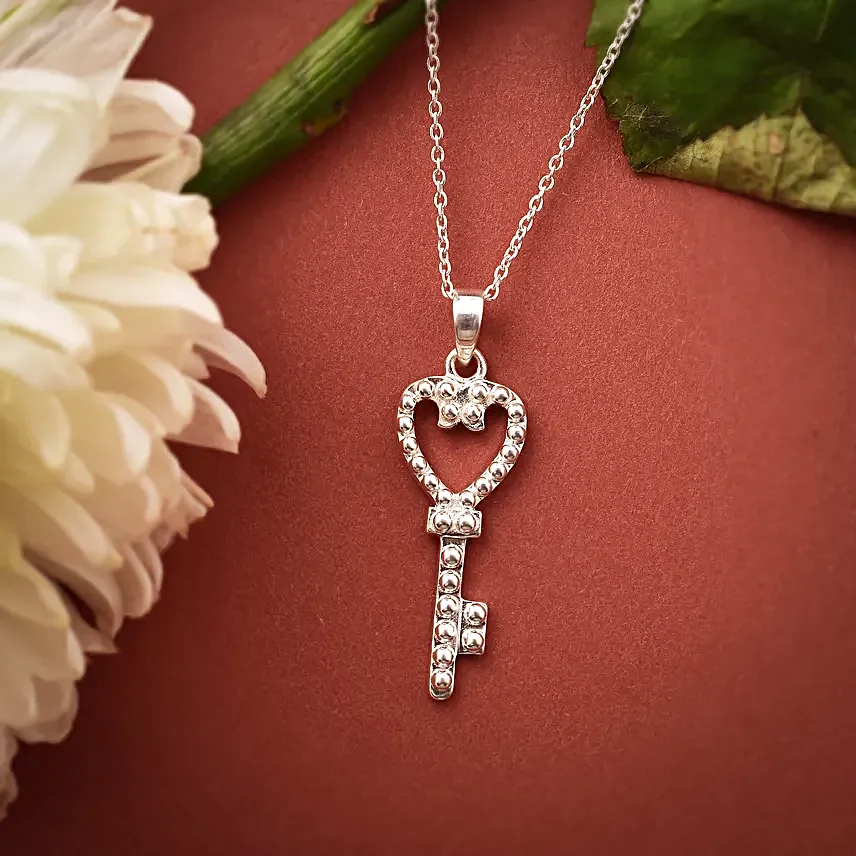 My Heart's Key Necklace & Glitter Jar Keychain