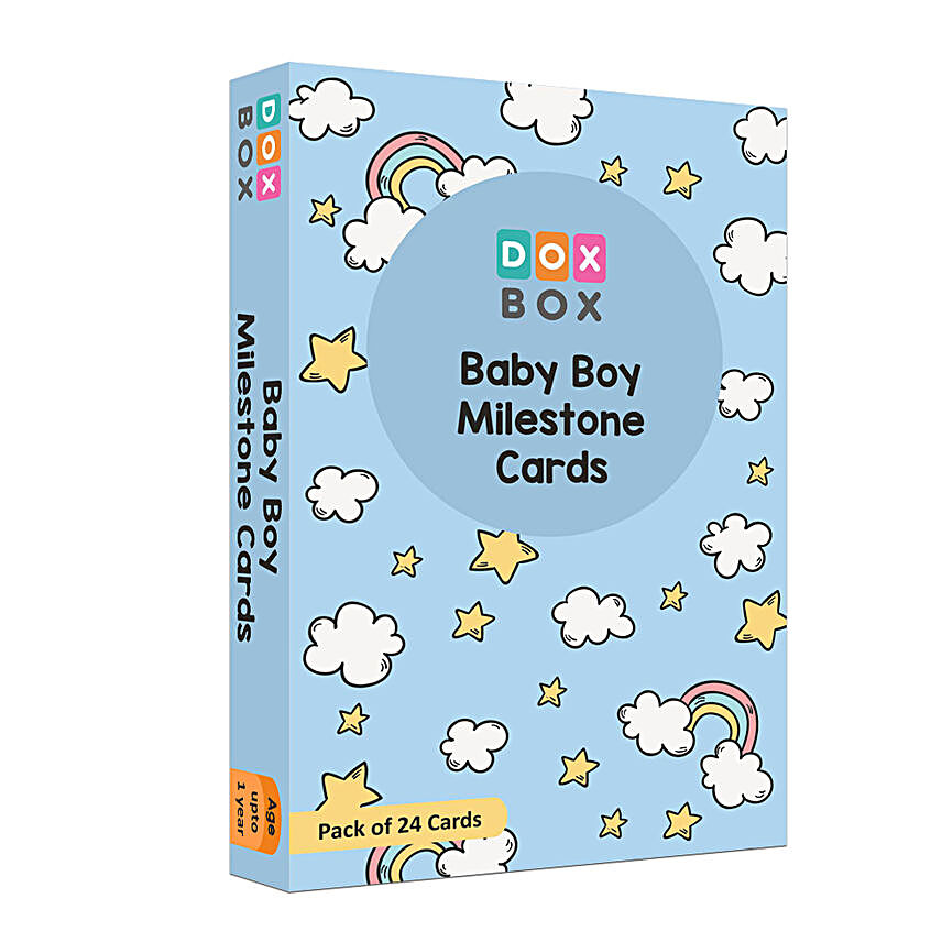 Joyful Journeys Baby boy milestone cards