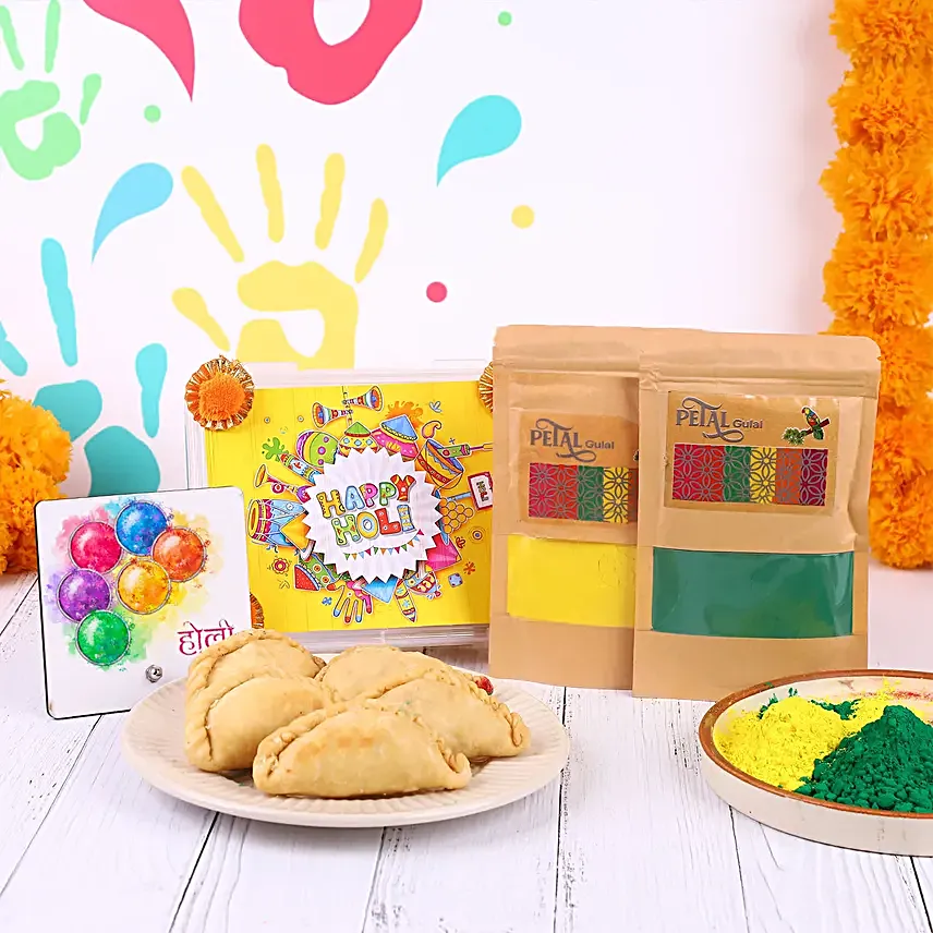 Personalised Holi Tabletop & Goodies Gift