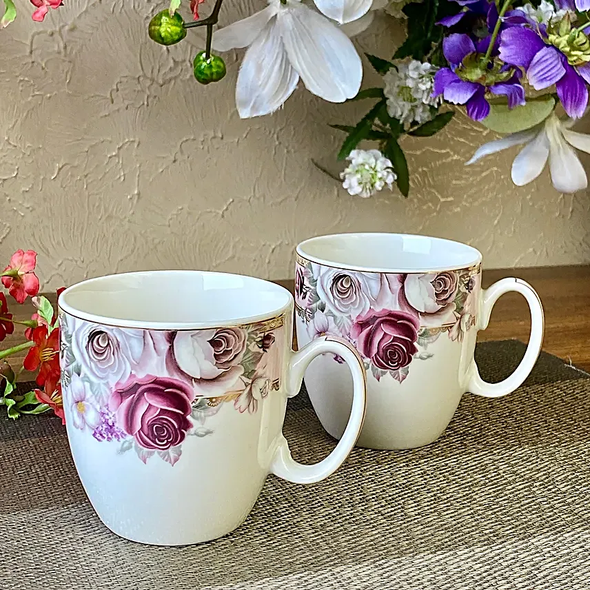Blooming Rose Mug Set