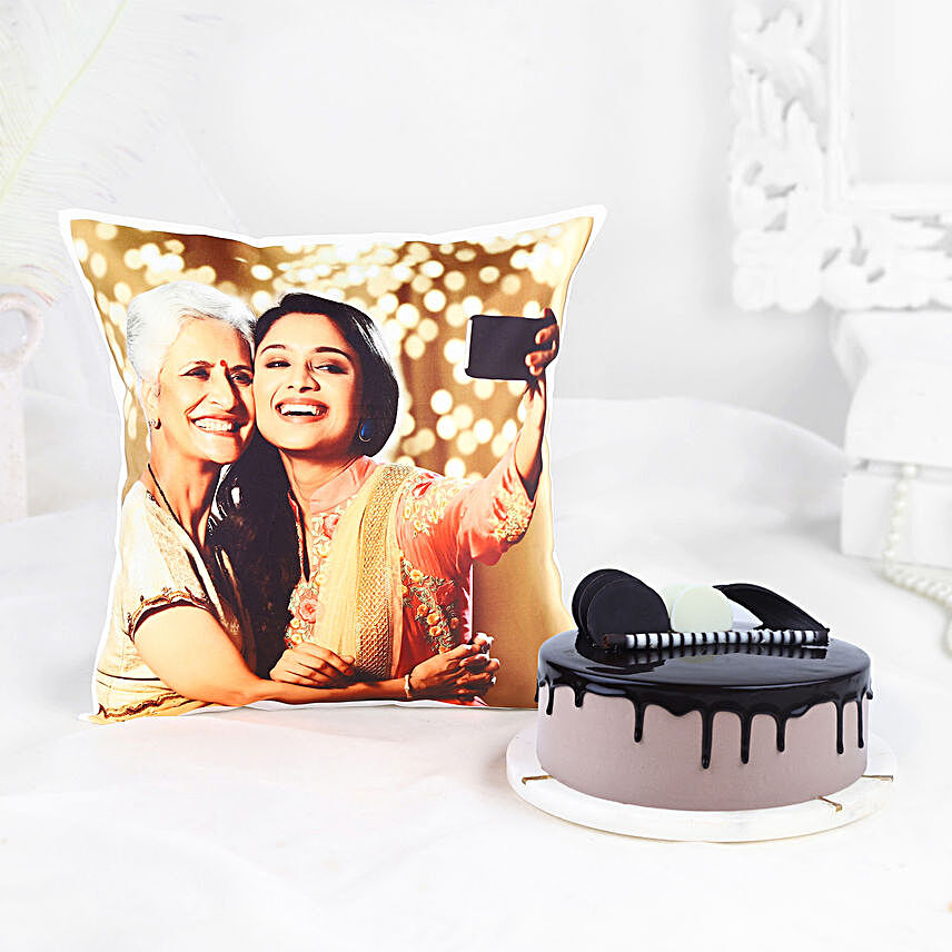 Picture Cushion & Chocolate Cake For Mom