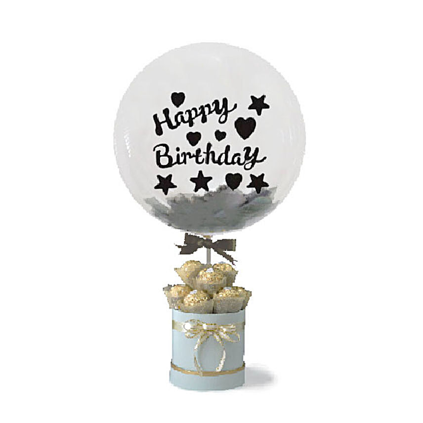 Birthday Jovial Balloon And Ferrero Rocher Box