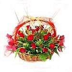 Basket of 24s Red Roses MAL