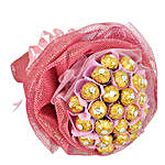 Rocher Chocolate Bouquet In Pink Cover