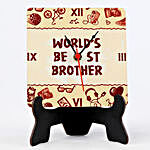 World Best Brother Table Clock