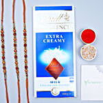 Pearl Thread Rakhis And Lindt Chocolate