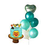 Chupa Chup Cake With Minty Balloon Bunch