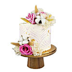 Miracle Designer Cake And Mixed Flowers Bouquet