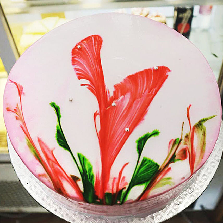 Elegant Flower Black Forest Cake 1 Kg