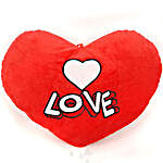 Red Love Valentine Heart Pillow With White Heart