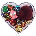 Cute Key ring And Chocolate On Heart Tray