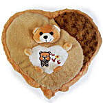 Cute Love Teddy Heart Cushion 18 Inch