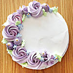 Purple Rose Decorated Black Forest Cake
