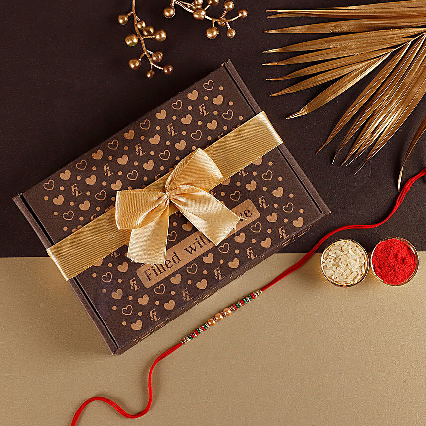 Sneh Pearl Rakhi & Delicious Bonbons Gift Box