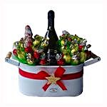 Christmas Sweet Flowerbed with Sparkling Wine