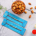 Pearl And Mauli Rakhis Set Of 2 With 250 Gms Almonds