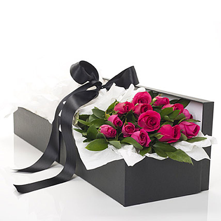 Pink Roses In A Box
