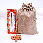 Sandal Wood Rakhi With Almond Nuts