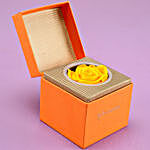 Sunny Yellow Forever Rose in Orange Box