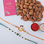 Bal Hanuman Rakhi and Regular Rakhi set with almond for Kids
