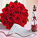 Message In A Bottle With Roses