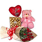 Timeless Love Red Roses Bouquet Hamper