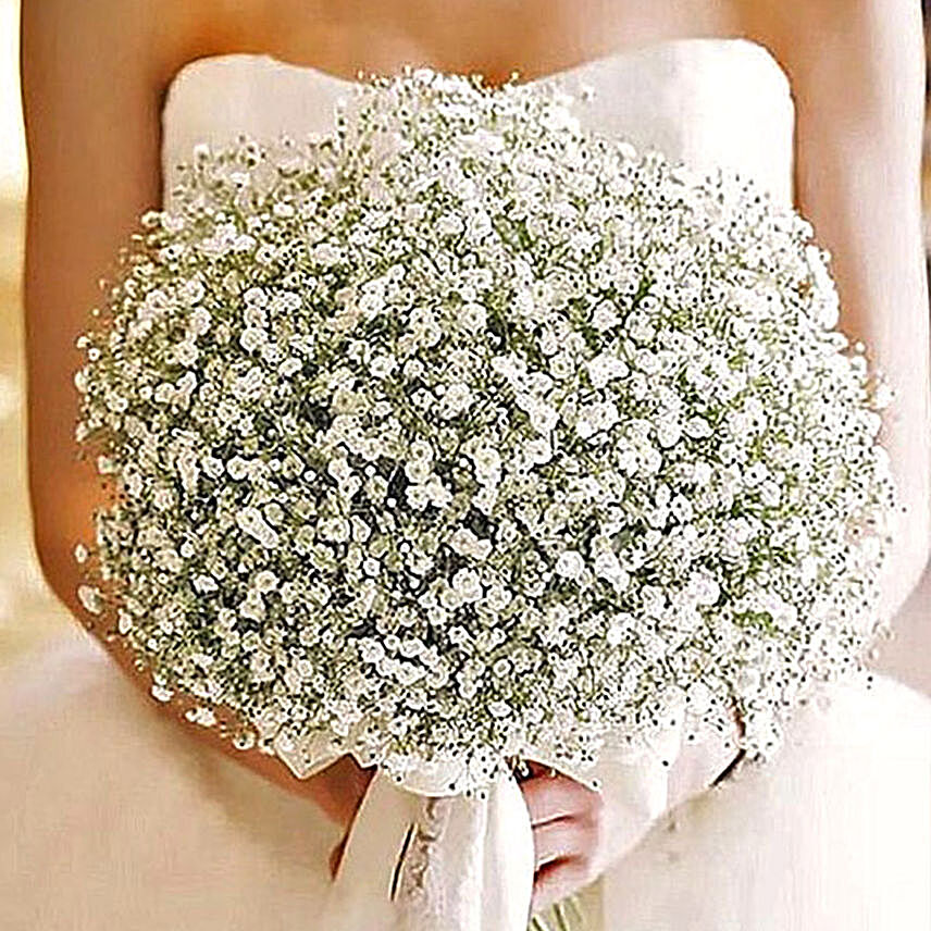 White Gypsophila Bridal Bouquet