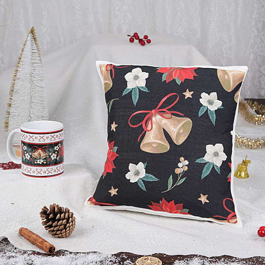 Merry Christmas Theme Mug & Cushion Combo