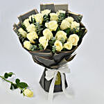 Serene 20 White Rose Bouquet