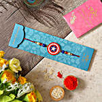Sneh Cute Captain America Rakhi Kinder Joy Pack