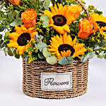 Umrah Mubarak Sunflowers Basket