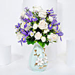 White & Blue Flowers for Eid