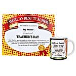 Certificate and Mug For Teacher