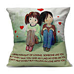 Cute Couple With Cushion Comfort