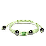 Green Beaded Macrame Bracelet