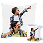 Personalized Cushion and Mug For Dad